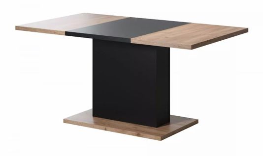 Table À Manger En Bois De Chêne Bicolore Paula L 160 Cm