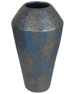 Céramique Vase Décoratif 53 Cm Doré Massa