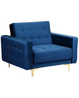 Velours Fauteuil Bleu Marine Aberdeen