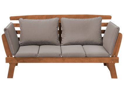 Banc Avec Coussin Bois 210 Cm Marron Clair Portici