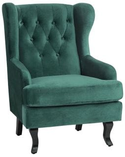 Velours Fauteuil Vert Foncé Alta