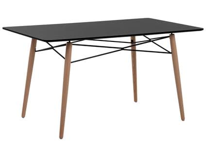 Table Noire 140 X 80 Cm Biondi