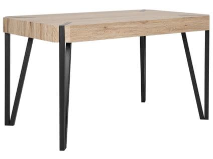 Table Bois Clair/noir 130x80 Cm Cambell