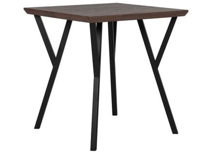 Table 70 X 70 Cm Bois Foncé Et Noir Bravo