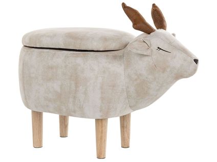 Tabouret Enfant En Tissu Beige Reindeer