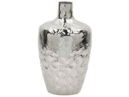 Aluminium Vase à Fleurs 39 Cm Argenté Inshas