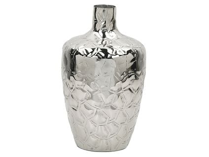 Aluminium Vase à Fleurs 33 Cm Argenté Inshas