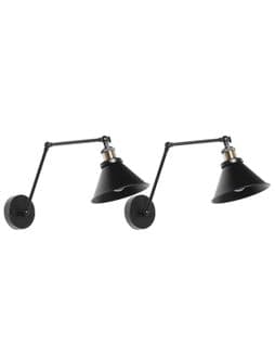 Set De 2 Lampes Murales Noires Narva