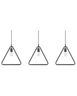 Set De 3 Lampes Suspensions Marron Juruena