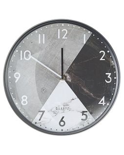 Horloge Murale Effet Marbre Gris Et Noir Ø 33 Cm Davos