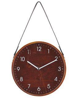 Horloge Murale Effet Bois Foncé Ø 26 Cm Renens