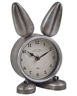 Horloge De Table Lapin Argenté 24 Cm Thusis