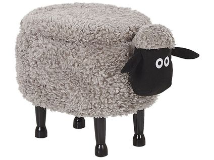 Tabouret Enfant En Tissu Gris Sheep