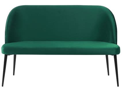 Canapé Banquette 2 Places En Velours Vert Foncé Osby