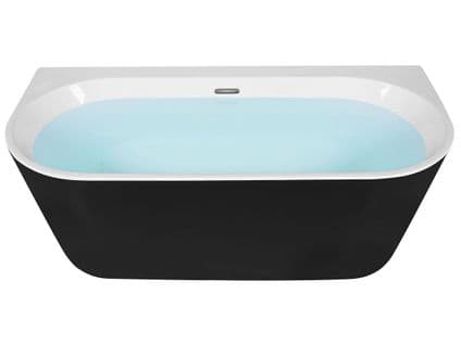 Baignoire Semi-îlot Noire 170 X 80 Cm Harvey