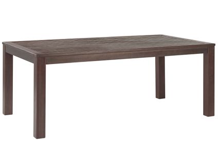 Table De Jardin En Bois Eucalyptus Foncé 180 X 100 Cm Tuscania