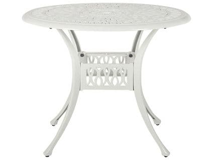 Table De Jardin En Aluminium Blanc D 90 Cm Ancona