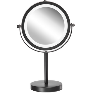 Miroir De Maquillage Avec Éclairage LED Ø 17 Cm Noir Tuchan