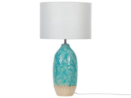Lampe à Poser En Céramique Turquoise Ataba