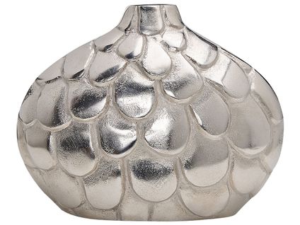 Aluminium Vase à Fleurs 26 Cm Argenté Timgad