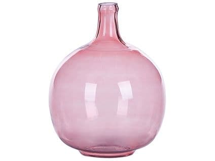 Verre Vase Décoratif 31 Cm Rose Chappathi