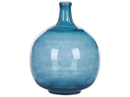 Verre Vase Décoratif 31 Bleu Chappathi