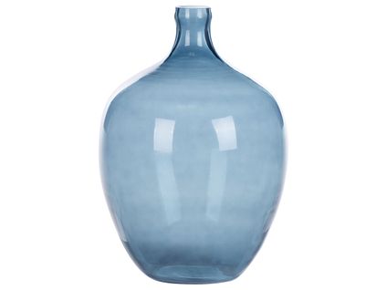 Verre Vase Décoratif 39 Cm Bleu Roti