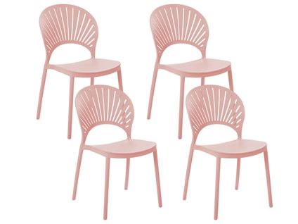 Lot De 4 Chaises Roses Ostia