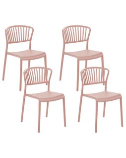 Lot De 4 Chaises De Jardin Roses Gela