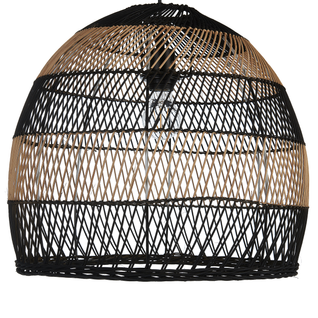 Lampe Suspendue En Rotin Beige Naturel Et Noir Bumi