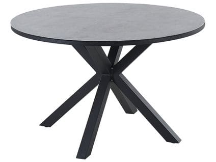 Table De Jardin En Aluminium Gris Et Noir D 120 Cm Maletto