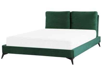 Lit Double En Velours Vert 140 X 200 Cm Melle