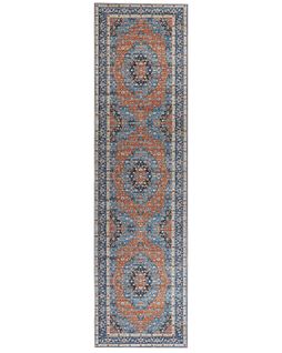 Tapis Bleu Et Orange 80 X 300 Cm Midalam