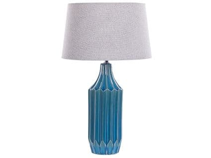 Lampe À Poser En Céramique Bleue Abava