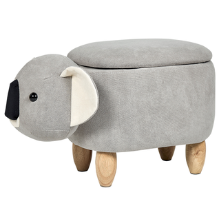 Tabouret Enfant En Velours Gris Coala