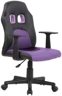 Fauteuil De Bureau Fun Pour Enfants Noir / Violet