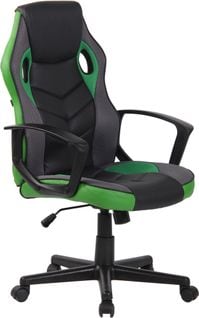 Fauteuil De Bureau / Gaming Glendale En Similicuir Et Tissu En Maille Noir / Vert