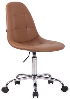 Fauteuil De Bureau Reims Similicuir Marron Clair