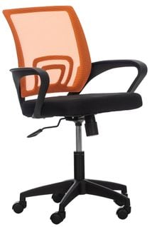 Fauteuil De Bureau Auburn En Maille Avec Hauteur Réglable Et Pivotant Orange