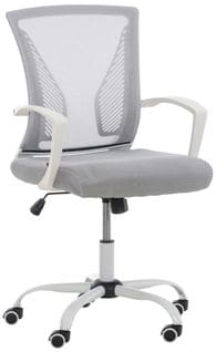 Fauteuil De Bureau Tracy Gris Clair/blanc