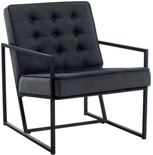 Fauteuil Lounge Avon En Velours Gris