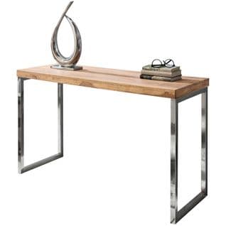 Table Console Bois Massif 120x77x45cm Table De Couloir Table De Bureau