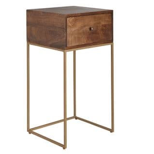 Table De Chevet Bois Massif 40x75,5x35 Cm Table De Nuit D'appoint Haute