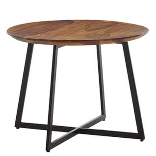 Table Basse Ronde Bois Massif 60x60x45 Cm Petite Table De Salon Moderne