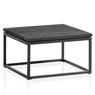 Table Basse Bois Massif Metal Noir Design Table De Canapé Salon Moderne