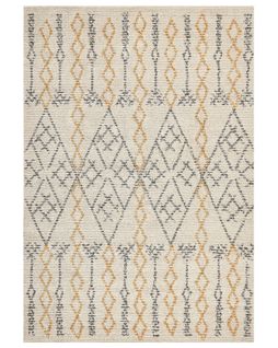 Tapis En Coton 160 X 230 Cm Beige Et Jaune Kadapa