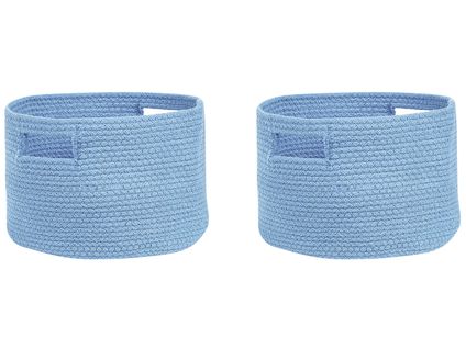 Lot De 2 Paniers En Coton Bleu 30 Cm Chiniot