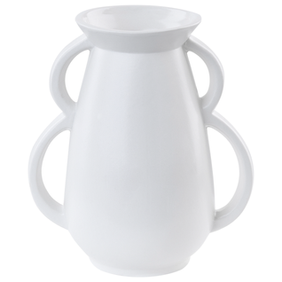 Porcelaine Vase à Fleurs 19 Cm Blanc Koropi