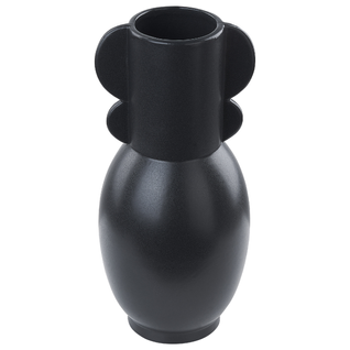 Porcelaine Vase à Fleurs 29 Cm Noir Mytilene