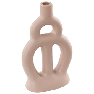 Porcelaine Vase à Fleurs 28 Cm Beige Kozani